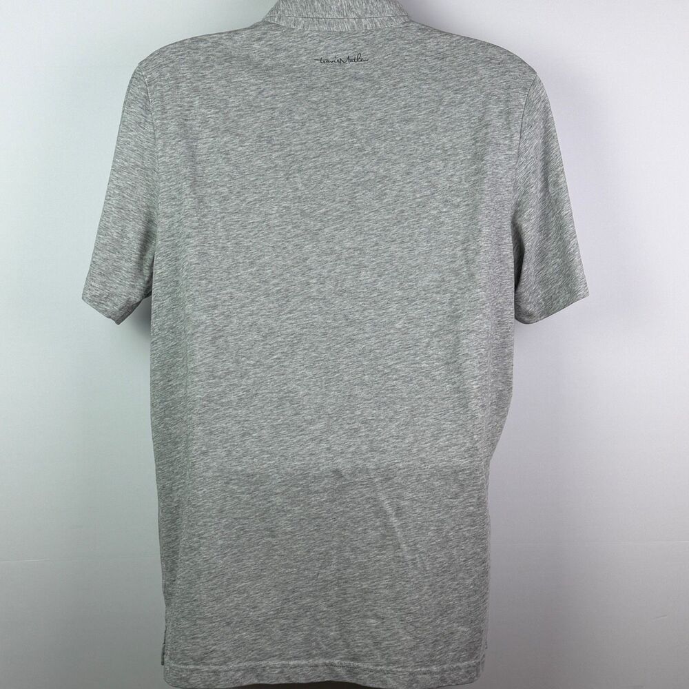 TravisMathew Gray Striped Polo Shirt Large Casual Golf - Picture 7 of 11